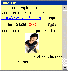 Example of a note